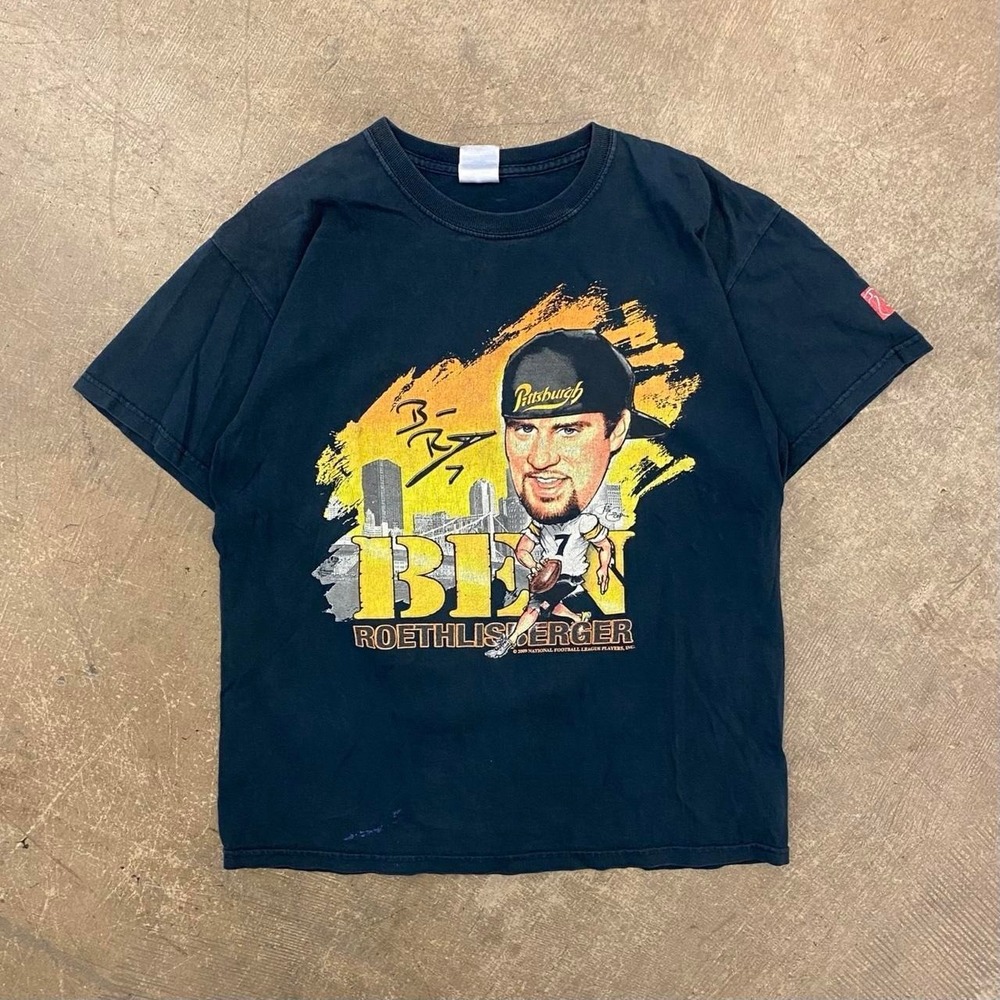 Vintage Ben Rothlisberger Pittsburgh Steelers 2000s NFL Big Ben Player T-Shirt M